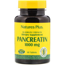 NaturesPlus, Pancréatine, 1 000 mg, 60 Comprimés