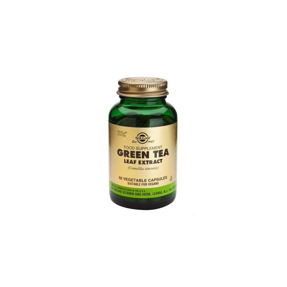 Solgar Green Standardised - Full Potency Tea Leaf Extract Vegetable Capsules, 60