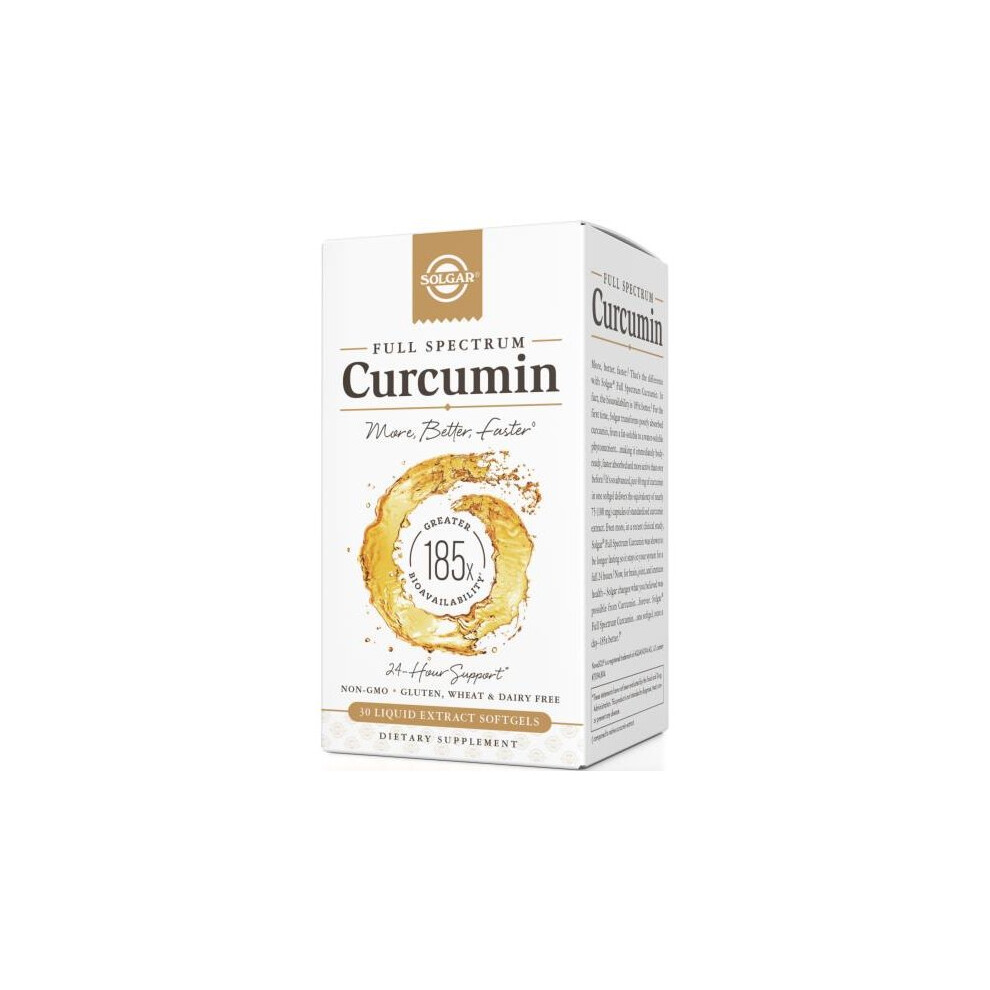 New Solgar Full Spectrum Curcumin 185X 30Softgels