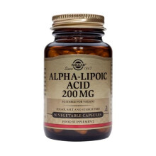 Solgar, Acide Alpha-Lipoïque, 200 mg, 50 Gélules Végétales