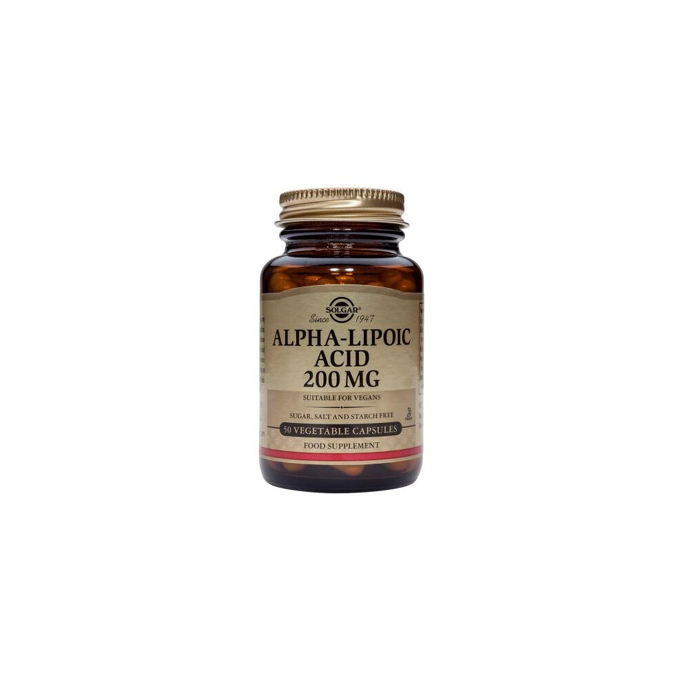 Solgar Alpha-Lipoic Acid 200 Mg Vegetable Capsules 50