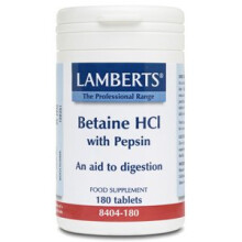 Lamberts Betaine HCl 324mg/Pepsin 5mg, 180 tablets