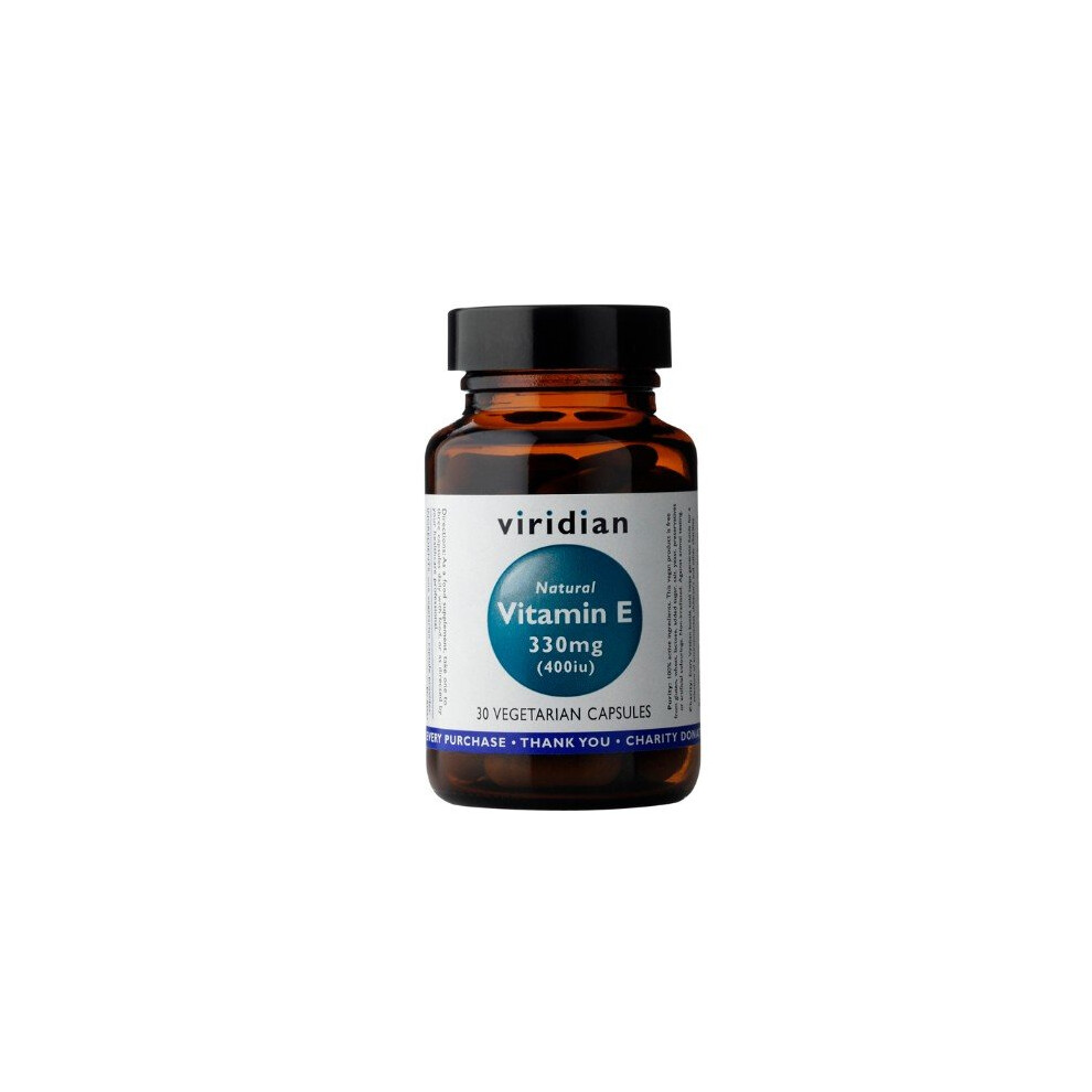 Viridian Natural Vitamin E 400Iu 30 Veg Caps