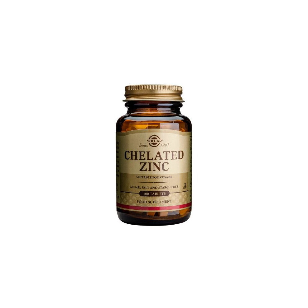 Solgar Chelated Zinc Tablets, 100