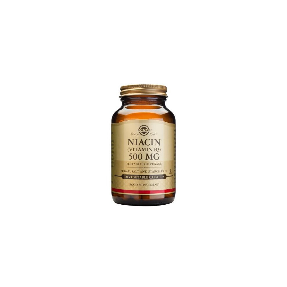Solgar Niacin 500 mg Vegetable Capsules (Vitamin B3) , 100