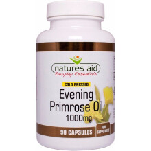 Natures Aid Evening Primrose Oil 1000mg (9-10% GLA) Cold Pressed, 90 Capsules