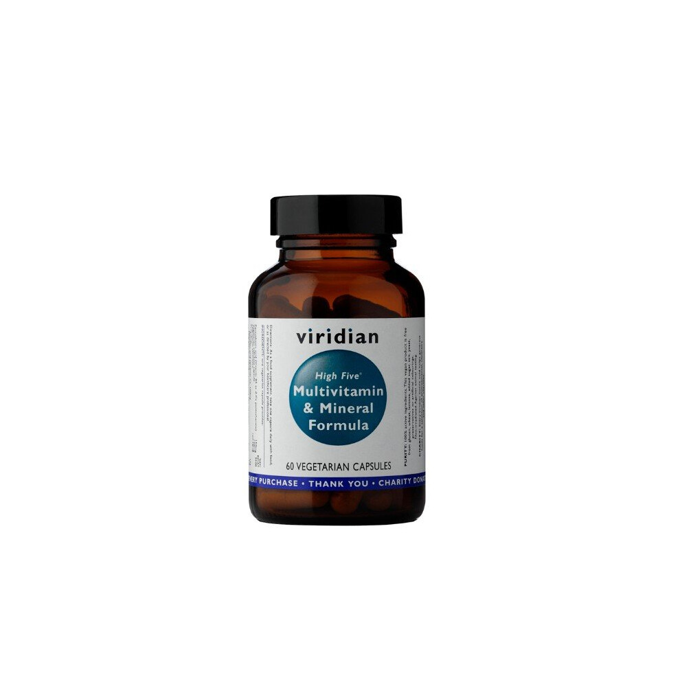 Viridian High Five Multivitamin & Mineral 60 Capsules - Image 4