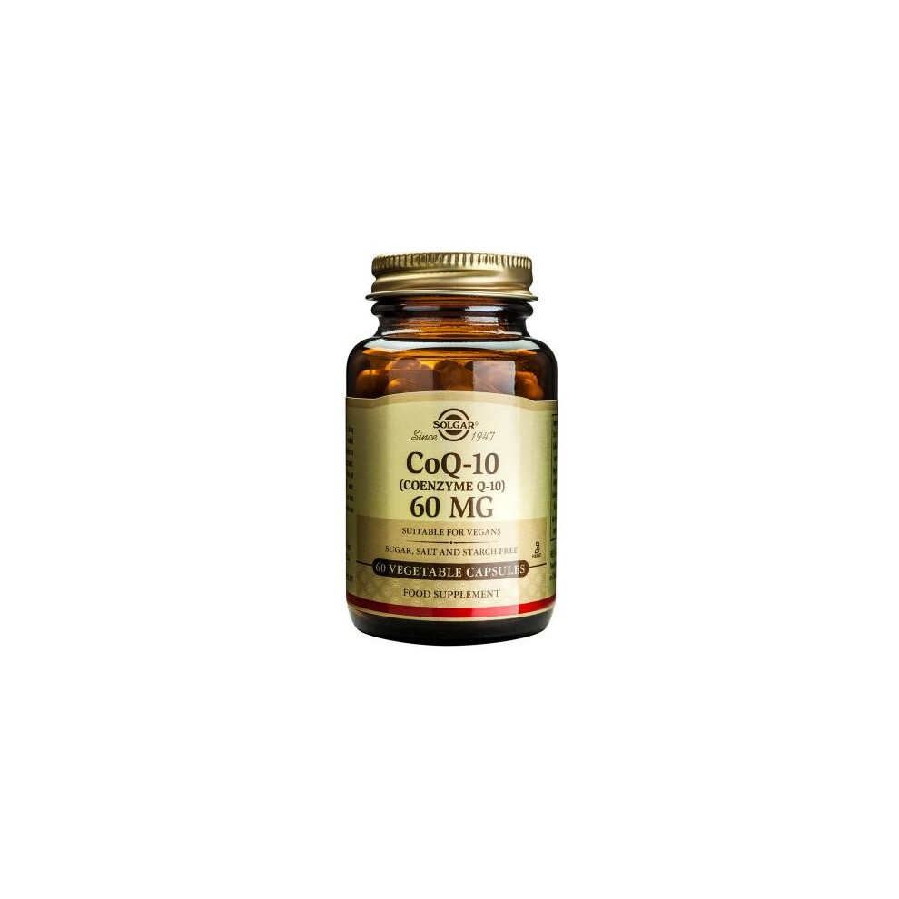 Solgar Coenzyme Q-10 60 mg Vegetable Capsules, 60