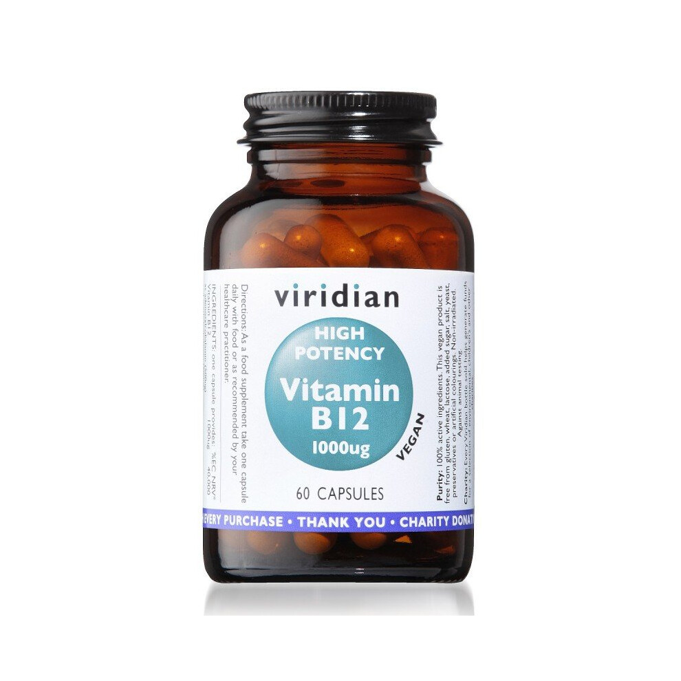 Viridian High Potency Vitamin B12 60 Capsules