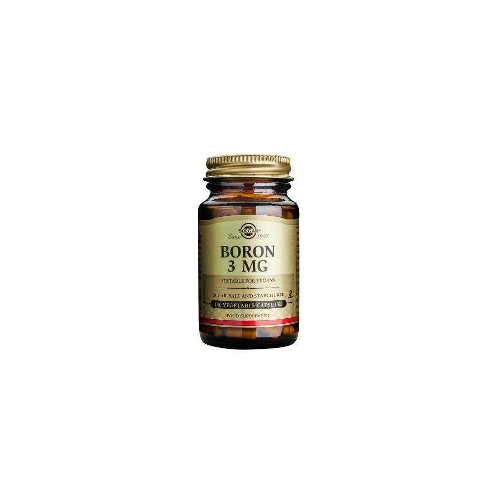 Solgar Boron 3 mg Vegetable Capsules, 100
