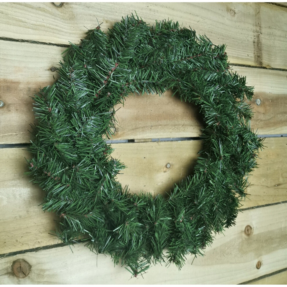Snow Time Green Canadian Pine Christmas Wreath | Plain Wreath 40Cm