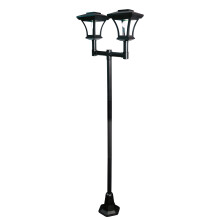 GardenKraft 19510 Twin Head Solar Powered Lamp Post Garden Light / 1.8m Tall