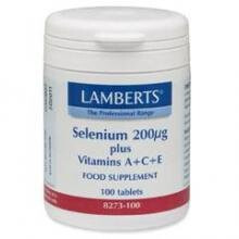 Lamberts Selenium 200ug +A+C+E, 100 tablets