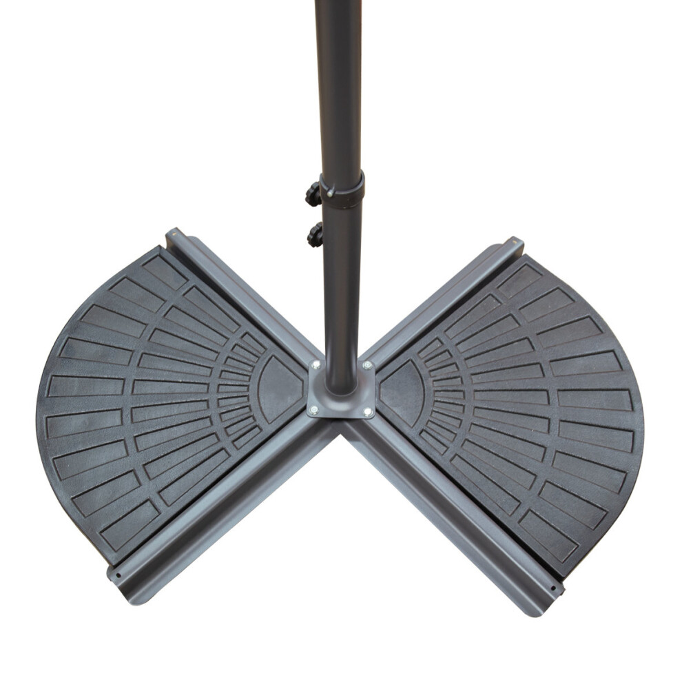 GardenKraft 16910 Pack of 2 Cement-Filled 14kg Cantilever Parasol Base Weights