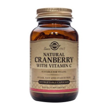 Solgar, Canneberge avec Vitamine C, d'Origine Naturelle, 60 Gélules Végétales