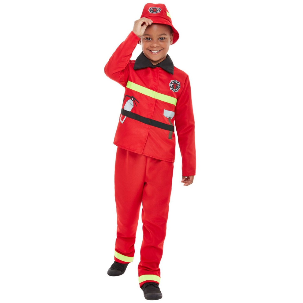 Boys Brave Fire Fighter Fancy Dress Costume Age 7 - 9