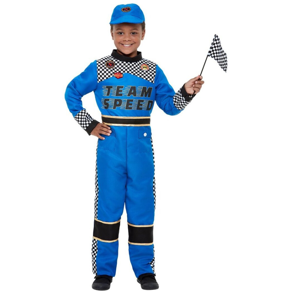 Smiffy's Boys Racing Driver Fancy Dress Costume Multicoloured