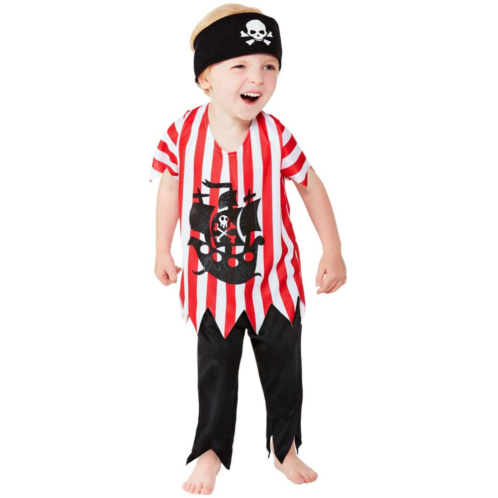Smiffy's Toddlers Jolly Pirate Fancy Dress Costume Age 3 - 4 Multicoloured