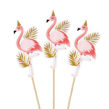 Pack of 12 Flamingo Cocktail Sticks