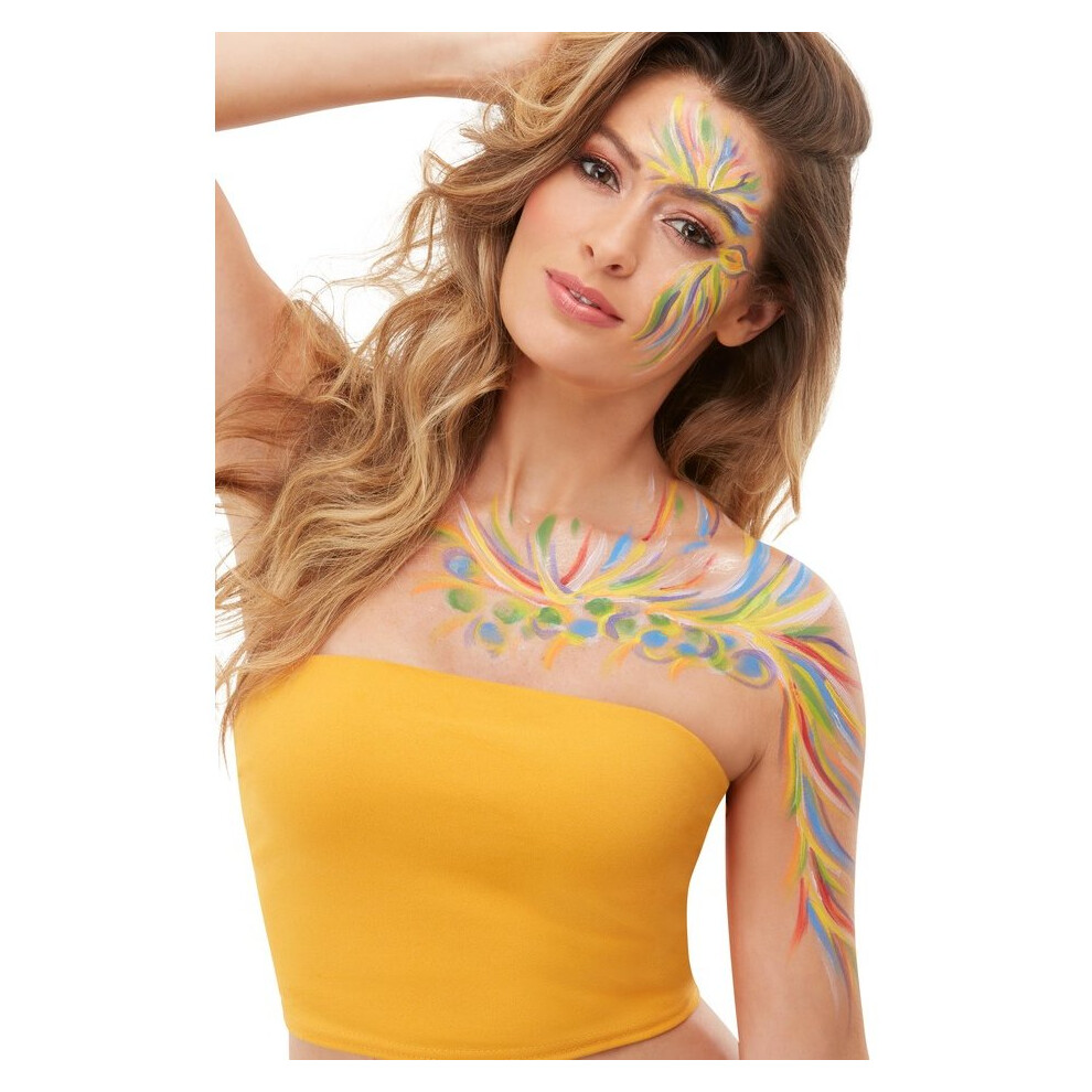 Womens Mens Adults Rainbow Festival Make Up Kit Face & Body Paint