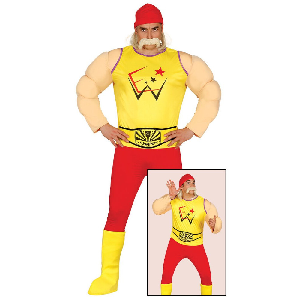 Mens Wrestler Fancy Dress Costume Medium