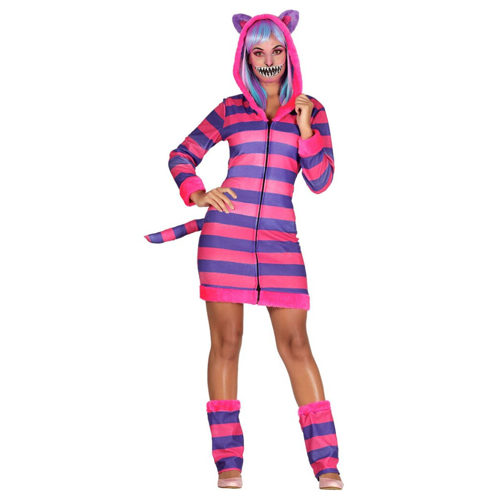 Womens Pink & Purple Cat Fancy Dress Costume 14 - 16