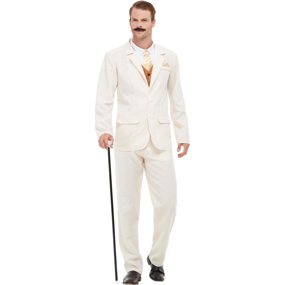 Mens Roaring 20s Gentleman Fancy Dress Costume Medium