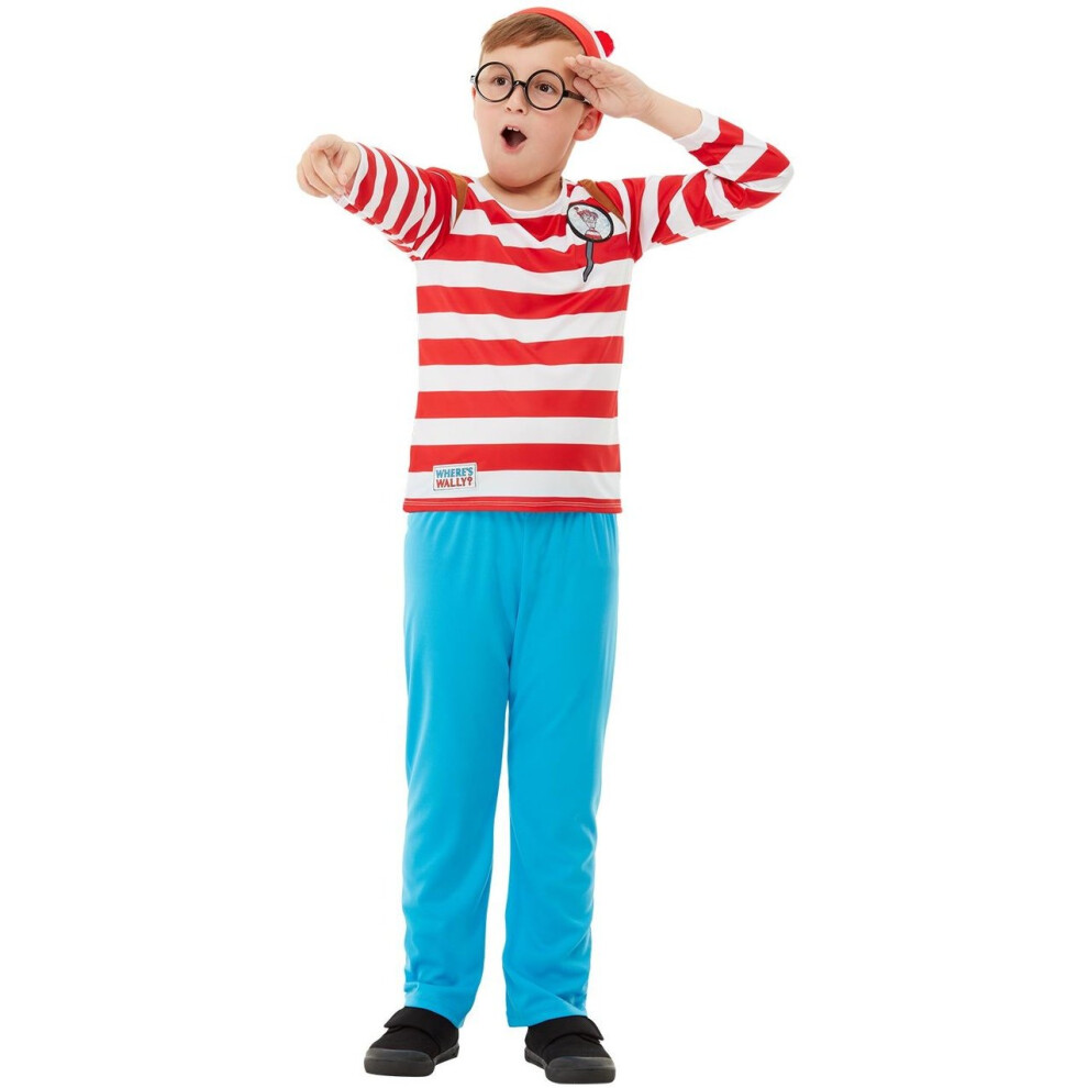 Smiffy's Boys Where's Wally? Deluxe Fancy Dress Costume Multicoloured