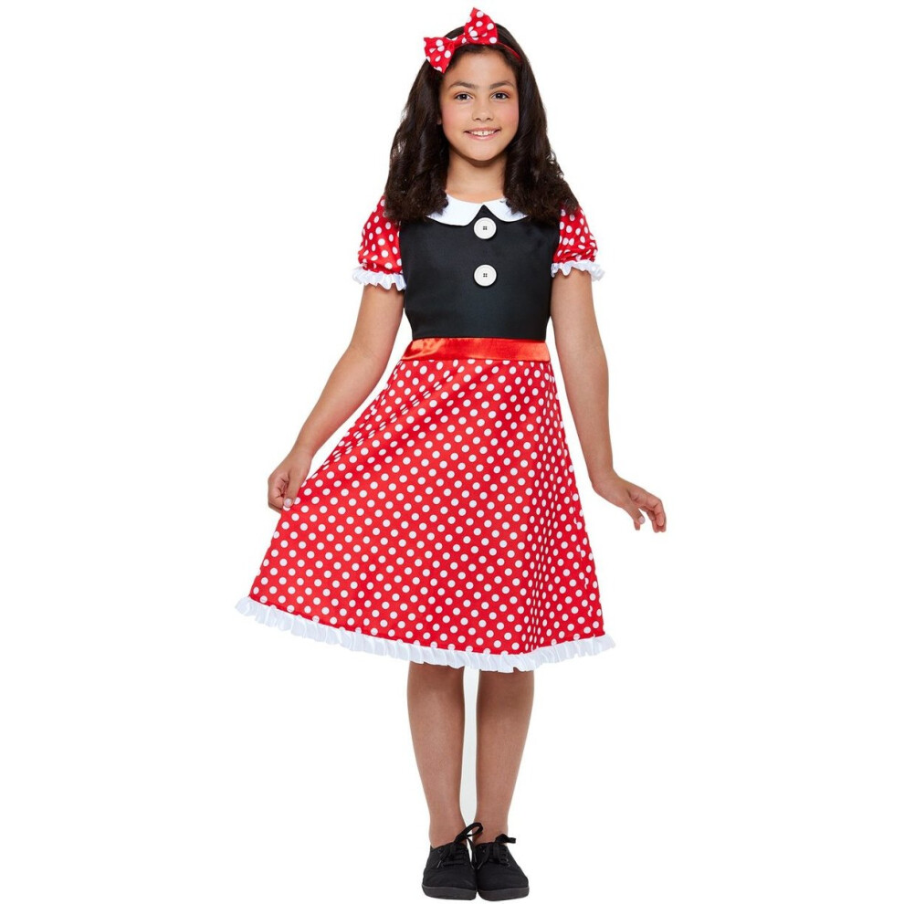 Smiffy's Girls Cute Mini Mouse Fancy Dress Costume Multicoloured