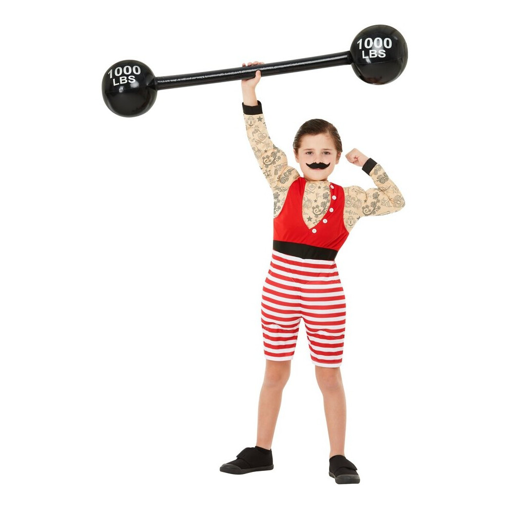 Children's Boys 1920s Circus Strongman Fancy Dress Costume Age 10 - 12