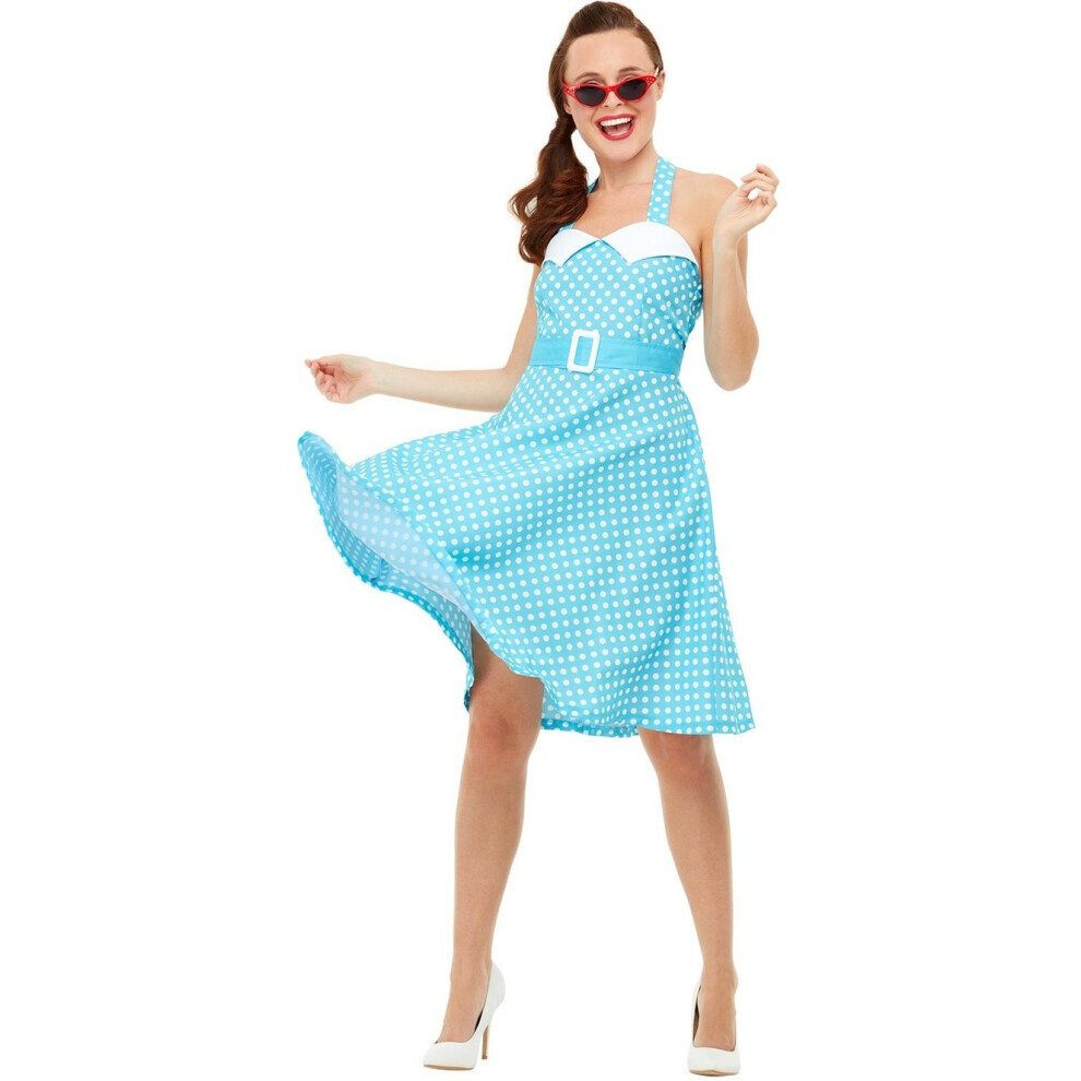 Smiffy's Womens 1950S Pin Up Fancy Dress Costume Size 16 - 18 Multicoloured