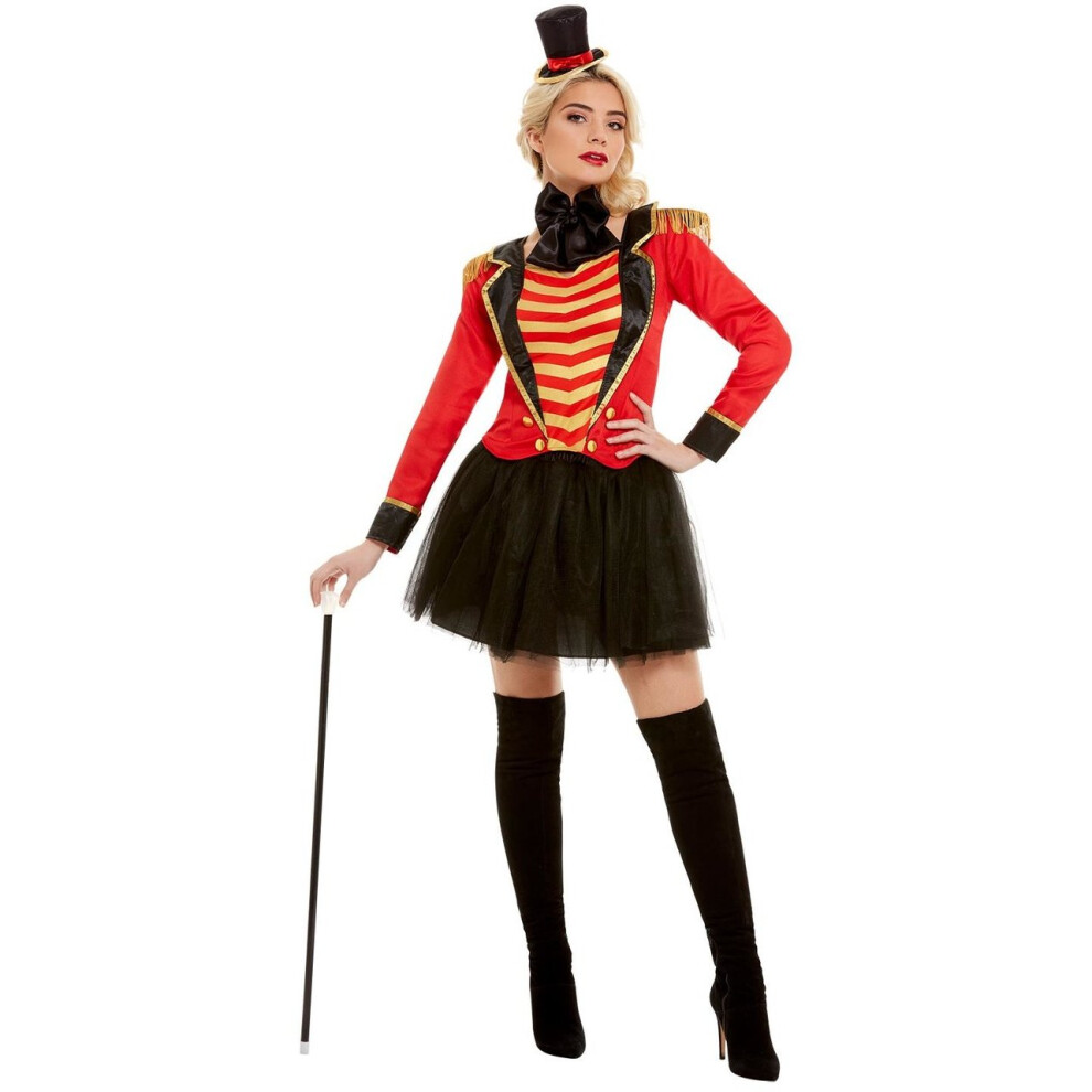 Smiffy's Womens Adults Circus Ringmaster Fancy Dress Costume Size 8 - 10 Multicoloured