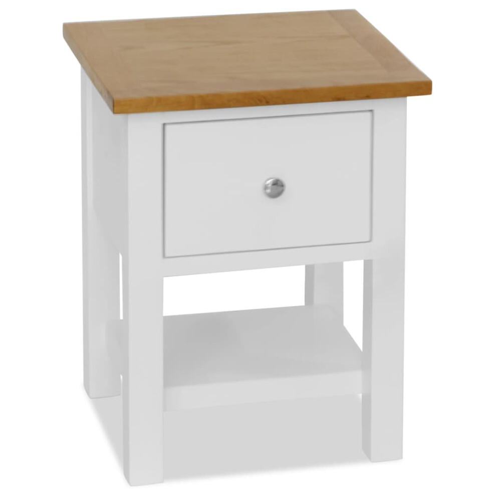 vidaXL Solid Oak Wood Nightstand Bedroom Bedside Cabinet Side Table Stand