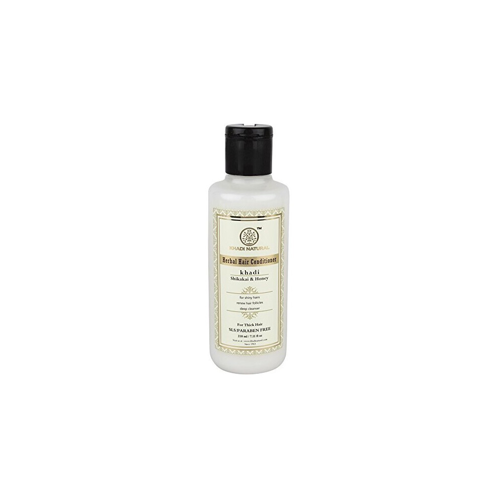Khadi Natural Herbal Shikakai And Honey Conditioning Conditioner For All Hair Types Sls And Paraben Free (210 Ml)
