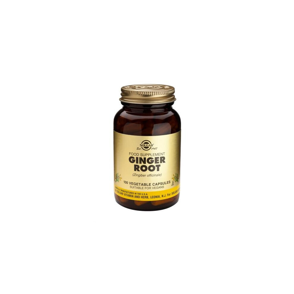 Solgar Full Potency Ginger Root Vegetable Capsules, 100