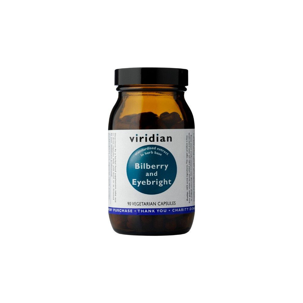 Viridian Bilberry With Eyebright, 90 Vegi Caps