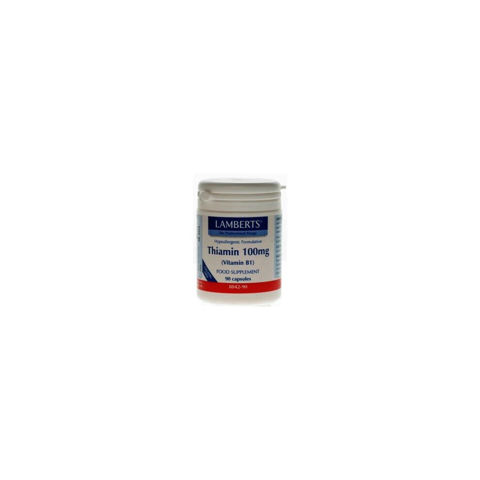 Lamberts Thiamin 100Mg (Vitamin B1), 90 Capsules