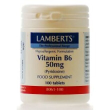 Lamberts Vitamin B6 50mg (Pyridoxine), 100 tablets