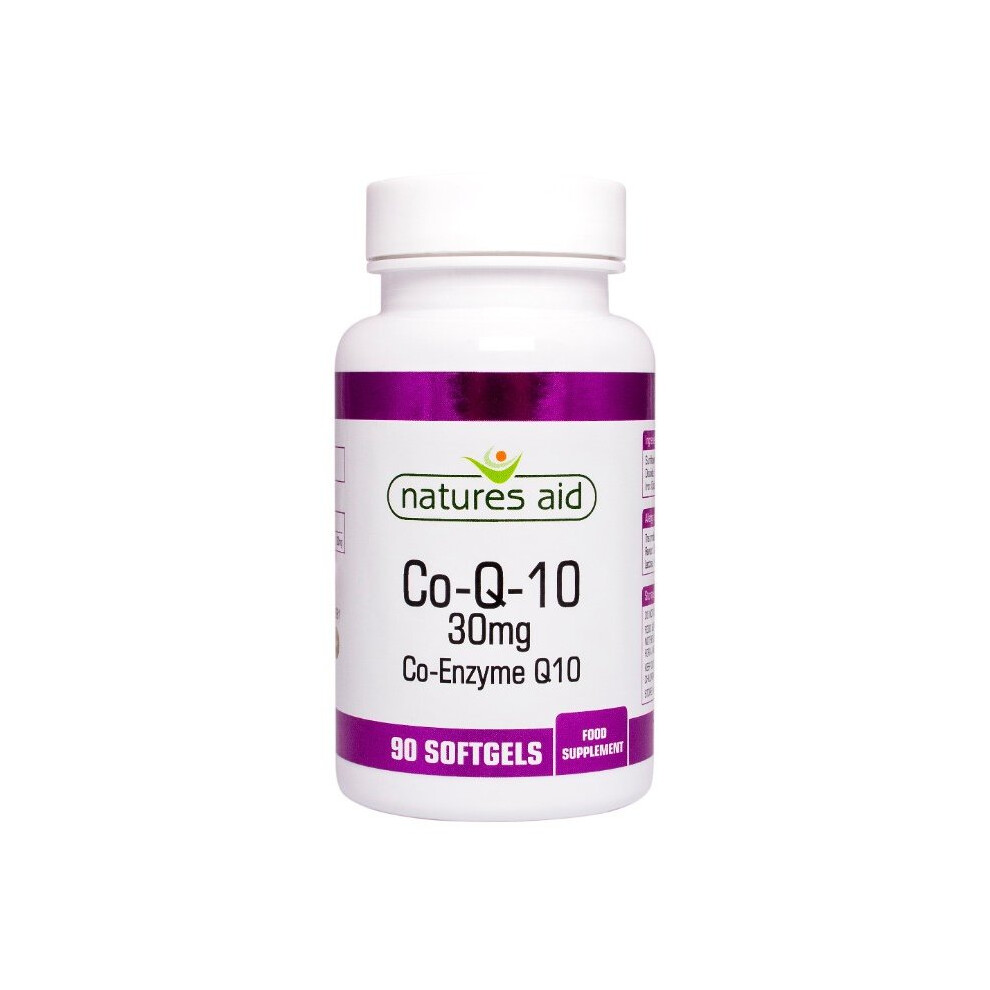 Natures Aid CO-Q-10 30mg (Co-Enzyme Q10), 90 Capsules