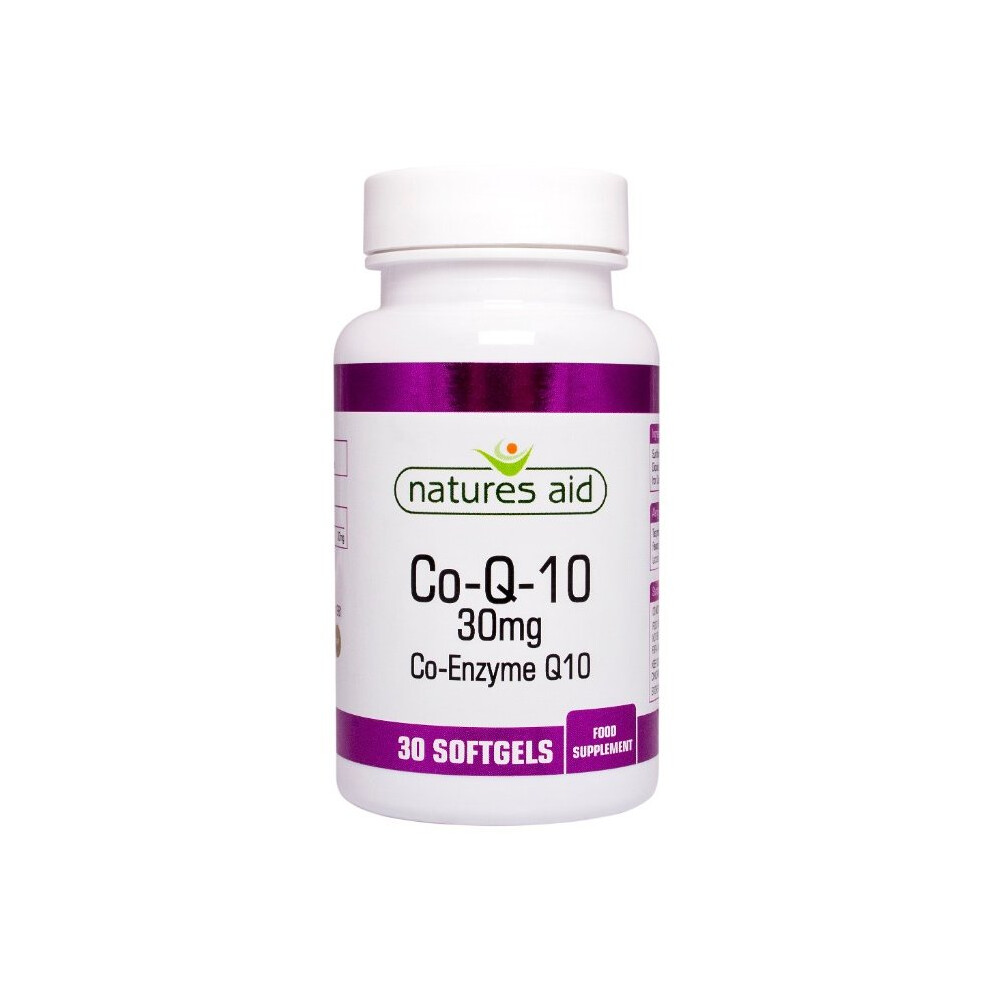 Natures Aid CO-Q-10 30mg (Co-Enzyme Q10) , 30 Capsules