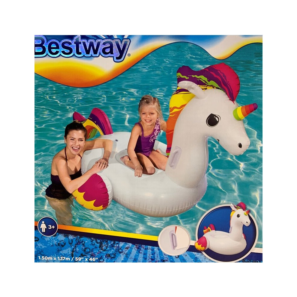 Bestway 150cm Inflatable Kids Water Swim Fantasy Unicorn Rider