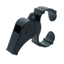 Acme Thunderer Fingergrip Speed Pea Plastic Official Referee Whistle Black