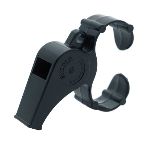 Acme Acme Thunderer Fingergrip Speed Pea Plastic Official Referee Whistle Black