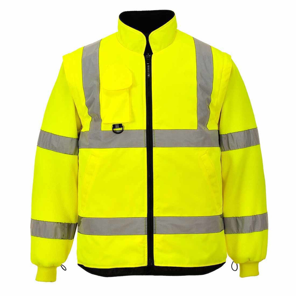 (Medium, Yellow) Portwest - Hi-Vis Safety Workwear 7-in-1 Traffic Workwear Jacket