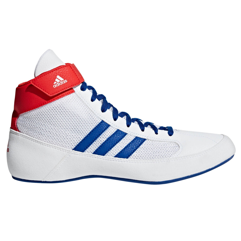 (White, UK 11) adidas Havoc Mens Adult Wrestling Trainer Shoe Boot White/Blue/Red