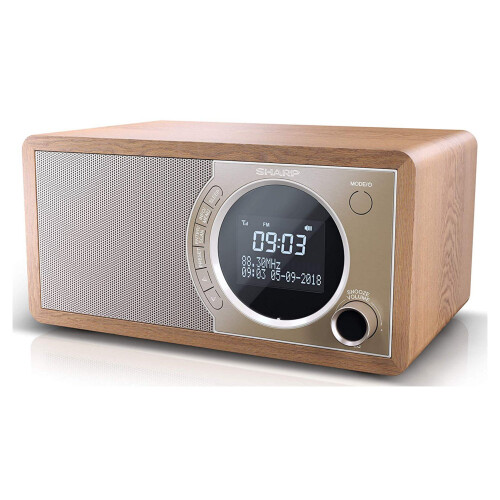 Sharp Radio Digitale Portatile - SHARP - DR-450BR - Bluetooth 4.2 - Dab/Dab+/FM - Legno Marrone 2