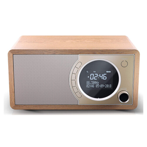 Sharp Radio Digitale Portatile - SHARP - DR-450BR - Bluetooth 4.2 - Dab/Dab+/FM - Legno Marrone 1