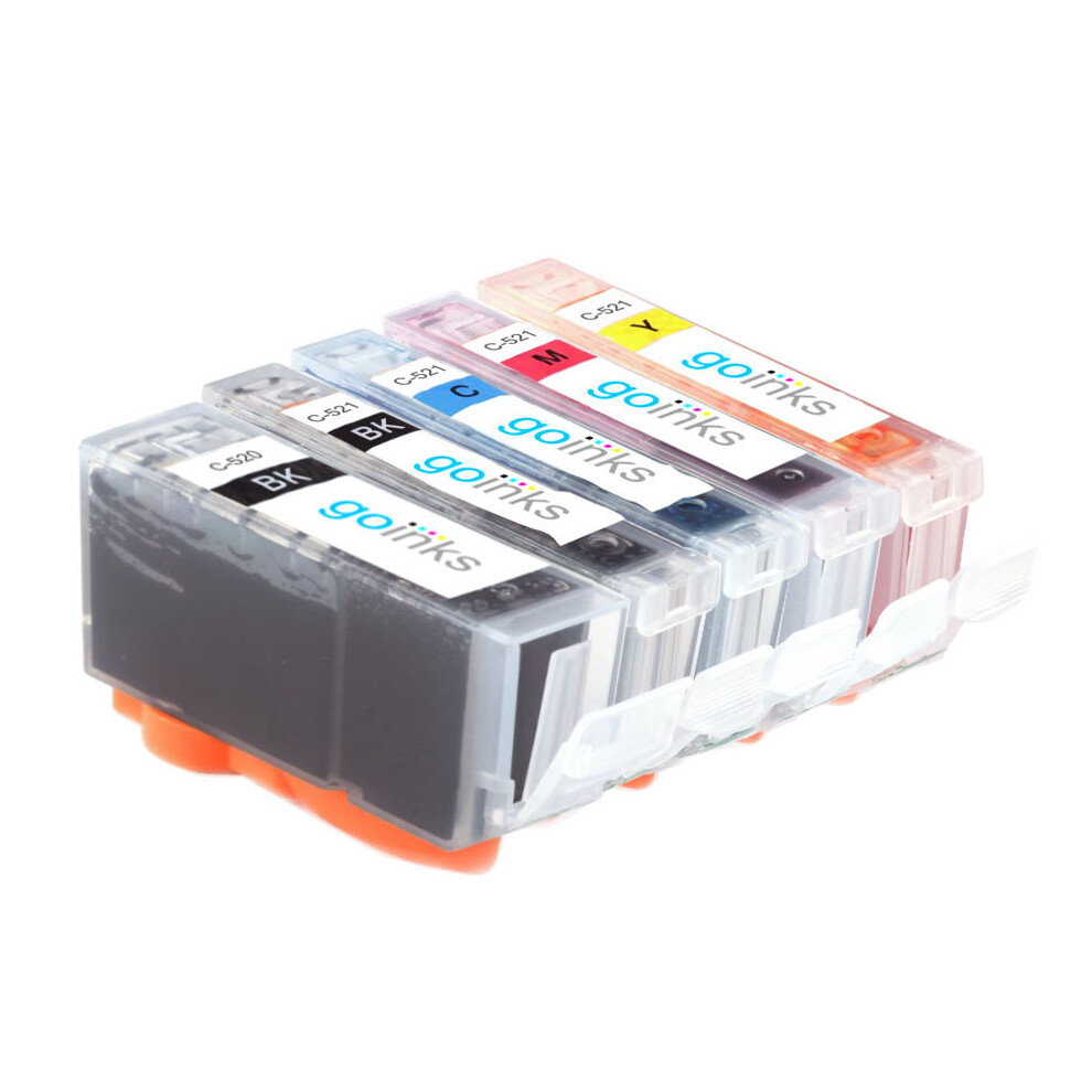 Compatible 1 Go Inks Set of 5 Ink Cartridges to replace Canon PGI-520 & CLI-521  / non-OEM for PIXMA Printers (5 Pack)