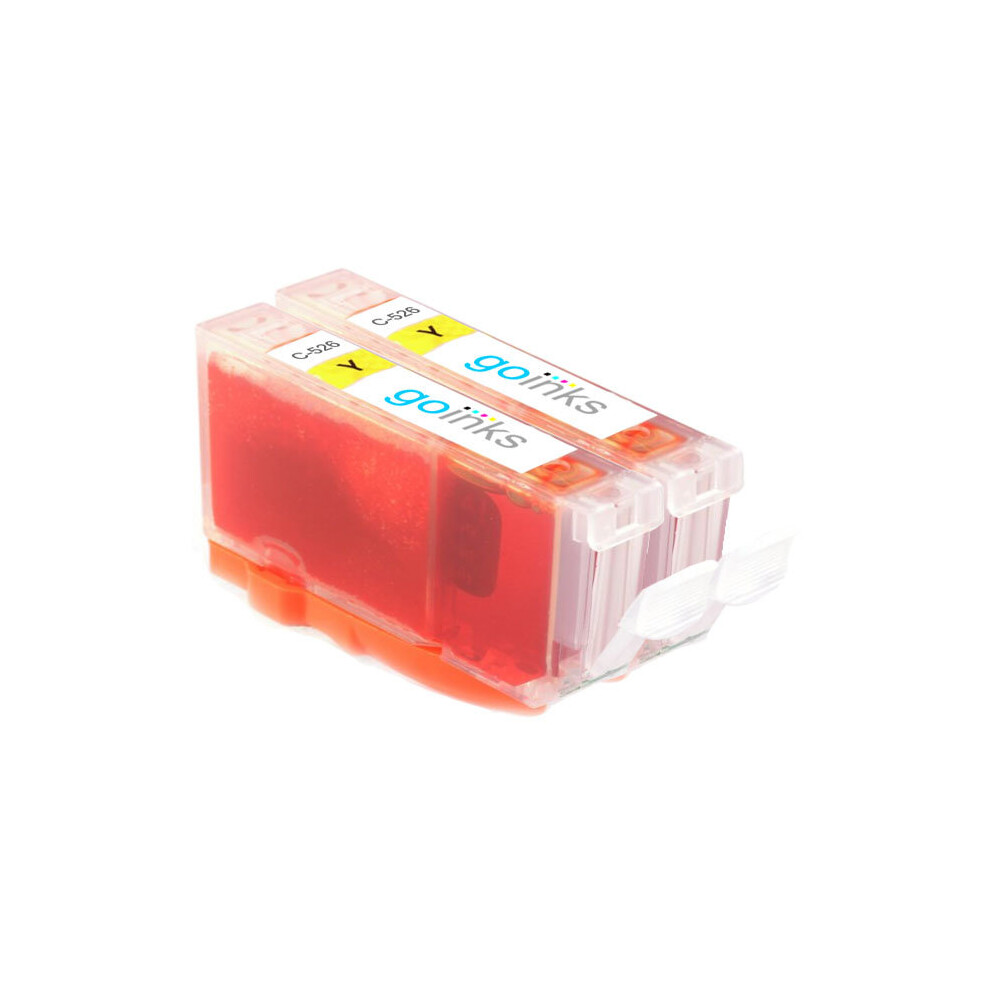 Cartouches d'encre jaune compatibles 2 Go Inks pour remplacer Canon CLI-526Y/non-OEM pour imprimantes PIXMA