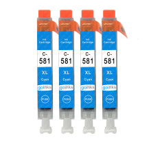 Cartouches d'encre cyan compatibles 4 Go Inks - remplacement Canon CLI-581C pour PIXMA